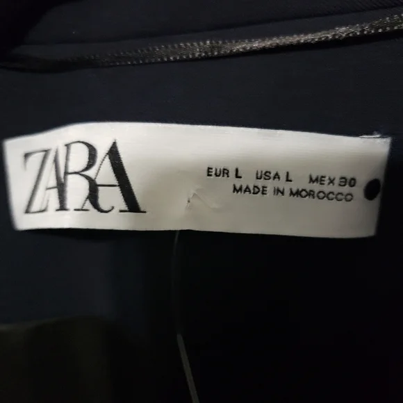 NWT Zara blazer, Color Navy Blue, Size L - Picture 5 of 17